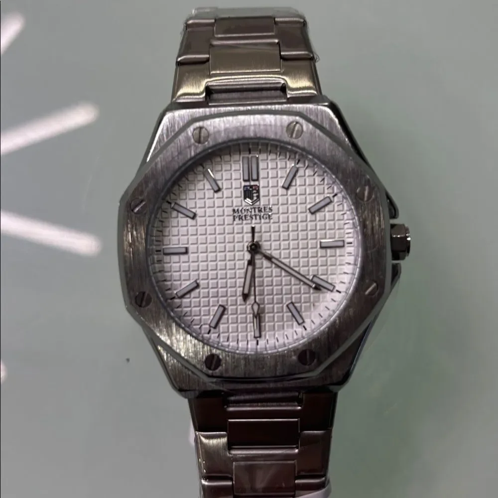 Montres Prestige men’s Silver Stainless Steel Watch
